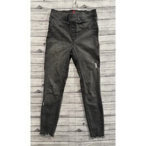 Spanx Womens Jeggings Sz S Gray Pull On Skinny Stretch Cotton Blend Distressed